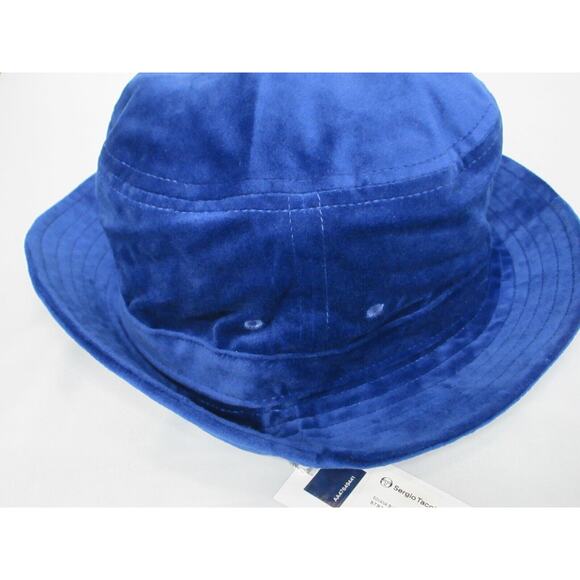 NWT Sergio Tacchini Sovana Mazarine Blue Velour Men's Bucket Hat - Picture 8 of 16